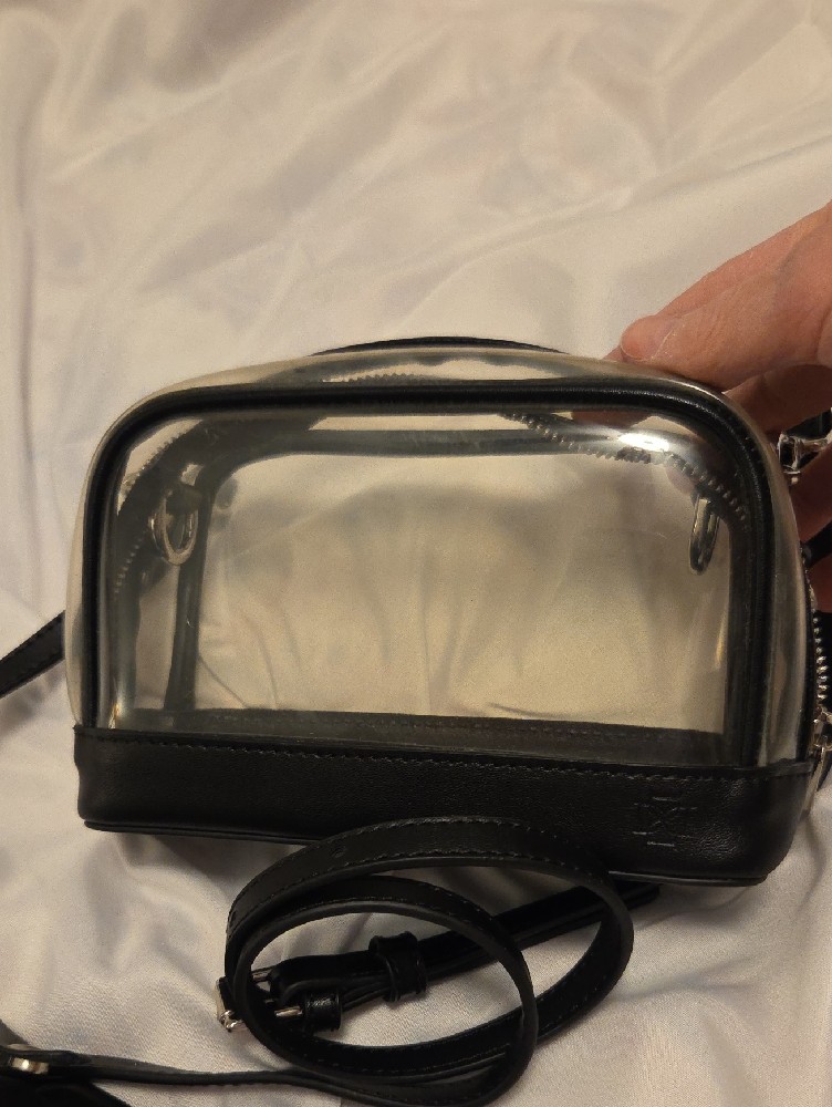 Clear Front Black Crossbody Bag With Adjustable Strap — image 2 of 4